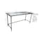 Bk Resources Stainless Steel Work Table With Open Base, Plastic Feet, 72"Wx24"D SVTOB-7224 - alternate 4